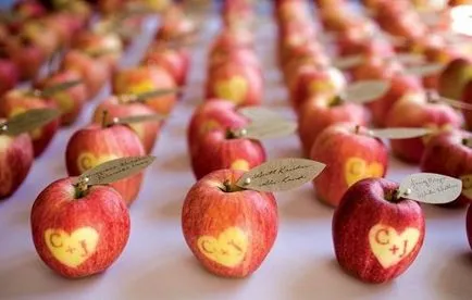 esküvői dekoráció alma - alma esküvői ötletek