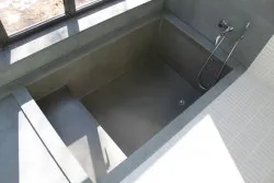 Баня, изработени от бетон с ръцете си видео, постижения, снимка в интериора