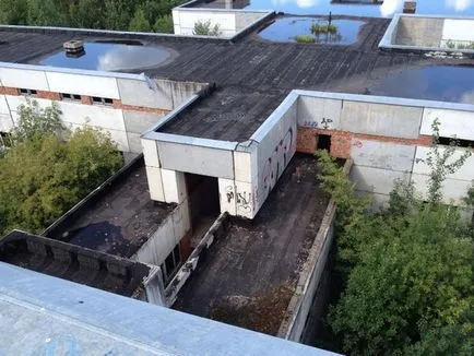 Elhagyott kórházi épület a sziget jávorszarvas