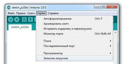 Töltsük bootloader keresztül programozó usbasp