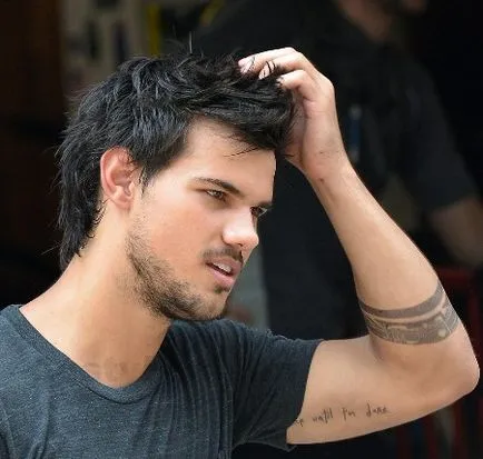 Actorul Taylor Lautner și fotografia lui tunsoare elegant, tunsori si coafuri foto