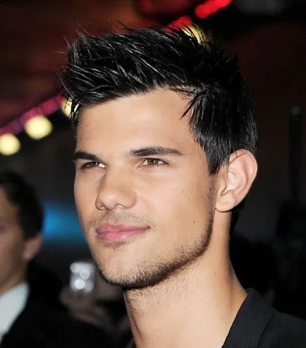 Actorul Taylor Lautner și fotografia lui tunsoare elegant, tunsori si coafuri foto