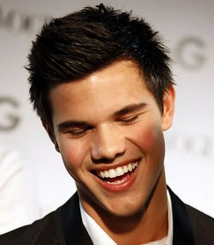 Actorul Taylor Lautner și fotografia lui tunsoare elegant, tunsori si coafuri foto