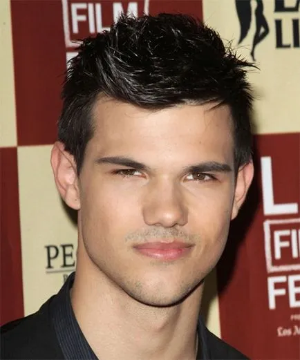 Actorul Taylor Lautner și fotografia lui tunsoare elegant, tunsori si coafuri foto