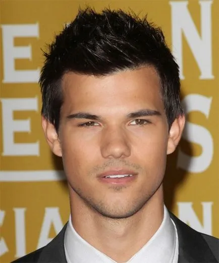 Actorul Taylor Lautner și fotografia lui tunsoare elegant, tunsori si coafuri foto