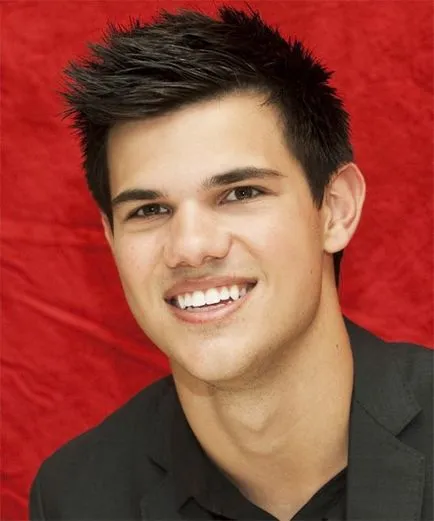 Actorul Taylor Lautner și fotografia lui tunsoare elegant, tunsori si coafuri foto