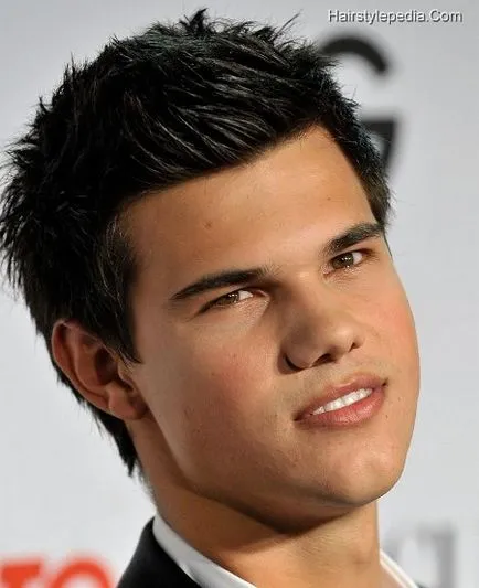 Actorul Taylor Lautner și fotografia lui tunsoare elegant, tunsori si coafuri foto