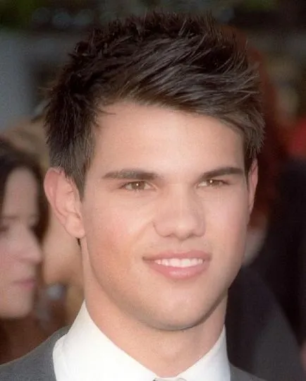 Actorul Taylor Lautner și fotografia lui tunsoare elegant, tunsori si coafuri foto