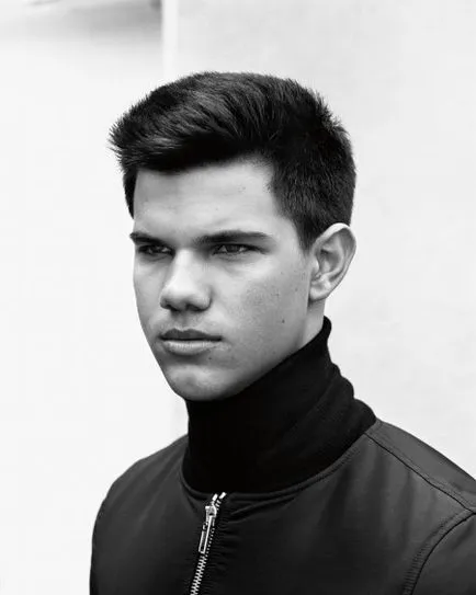 Actorul Taylor Lautner și fotografia lui tunsoare elegant, tunsori si coafuri foto