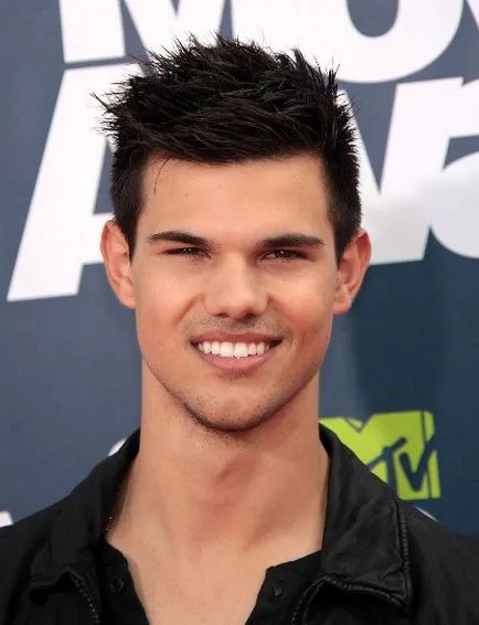 Actorul Taylor Lautner și fotografia lui tunsoare elegant, tunsori si coafuri foto