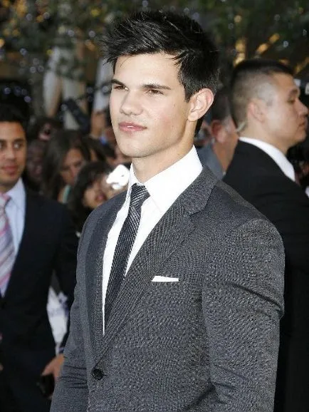 Actorul Taylor Lautner și fotografia lui tunsoare elegant, tunsori si coafuri foto