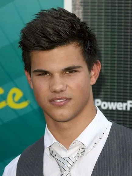 Actorul Taylor Lautner și fotografia lui tunsoare elegant, tunsori si coafuri foto