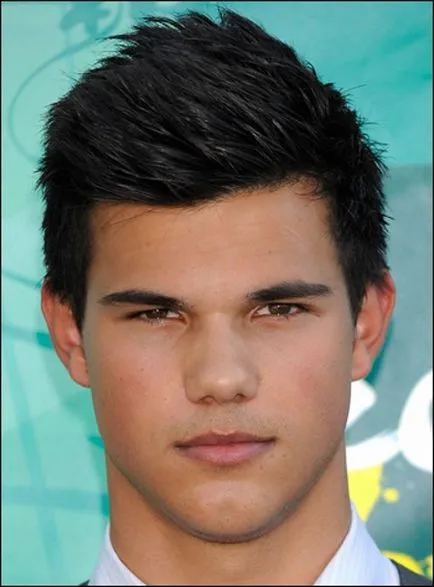 Actorul Taylor Lautner și fotografia lui tunsoare elegant, tunsori si coafuri foto