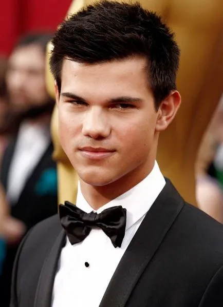 Actorul Taylor Lautner și fotografia lui tunsoare elegant, tunsori si coafuri foto