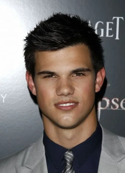 Actorul Taylor Lautner și fotografia lui tunsoare elegant, tunsori si coafuri foto