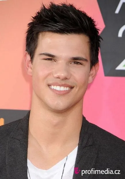 Actorul Taylor Lautner și fotografia lui tunsoare elegant, tunsori si coafuri foto