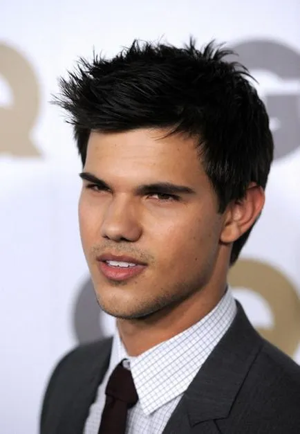 Actorul Taylor Lautner și fotografia lui tunsoare elegant, tunsori si coafuri foto