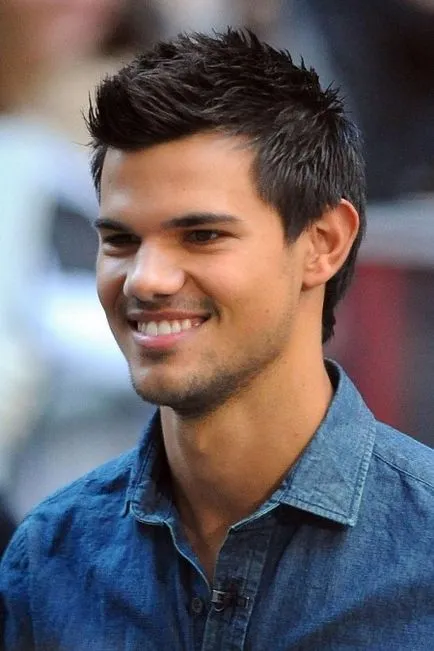 Actorul Taylor Lautner și fotografia lui tunsoare elegant, tunsori si coafuri foto