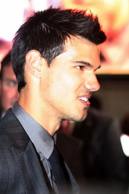 Actorul Taylor Lautner și fotografia lui tunsoare elegant, tunsori si coafuri foto