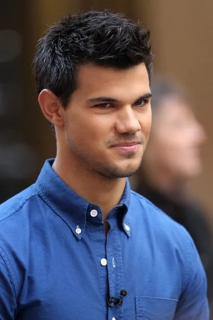 Actorul Taylor Lautner și fotografia lui tunsoare elegant, tunsori si coafuri foto