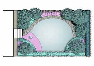 Atrium-design, crearea de gradini, design, case privat din zona