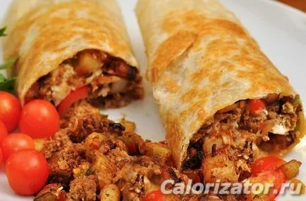 Burrito csirkével - kalória, összetétele, leírás