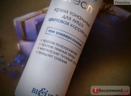 crema Cc crema Belita-Vitex pentru corectarea culorii feței ton - „Nou! ♦ după