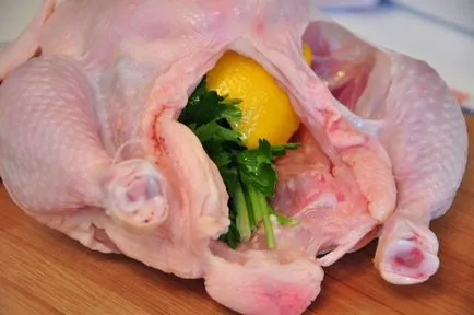 Пиле с лимон и билки - стъпка по стъпка рецепти снимки