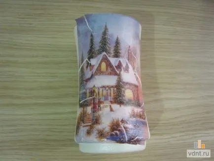 Decoupage újévi gyertyatartó saját kezűleg (Master Class képpel) vdnt