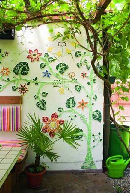 17 прекрасна градина декорации, декорирани с мозайки