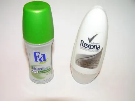 Deodorantele fa nutriskin și Rexona oxigen - despre cosmetice comentarii