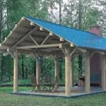 Gable tető pavilon tervezése és telepítése