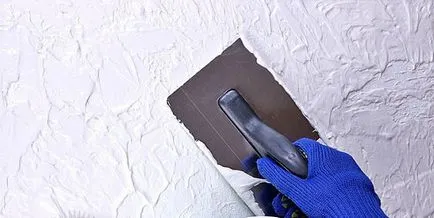 ipsos texturat din materialele de umplutură obișnuite pentru pereți cu propriile sale mâini