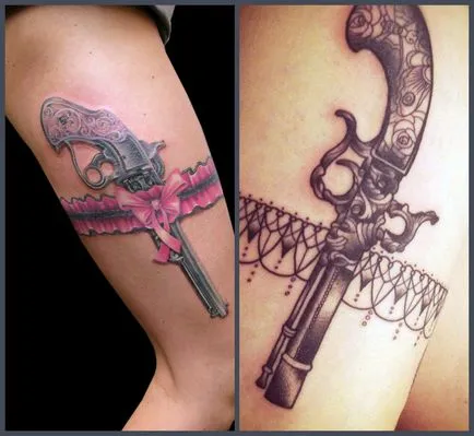 Снимки и значение на пистолет татуировка