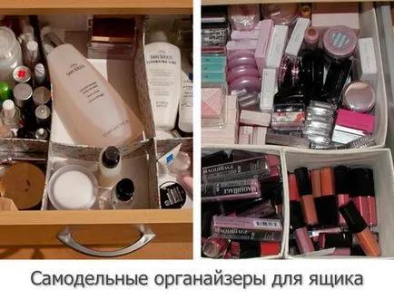 Idei pentru depozitarea produselor cosmetice