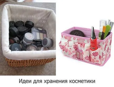 Idei pentru depozitarea produselor cosmetice