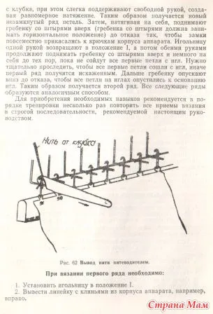 Használati utasítás kötőgép „chernivchanka” - gépi kötés - Home Moms