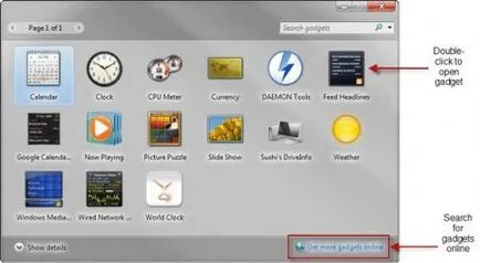 7 ferestre utile gadgeturi pentru desktop - suport de utilizator Windows 7-XP