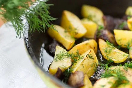 Как да опече картофи в тиган Chef