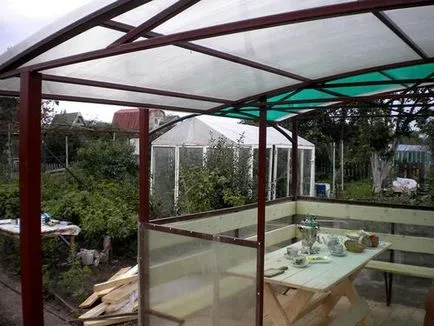Cum de a construi un acoperiș din policarbonat fotografie pergolă, video