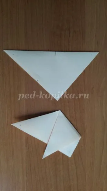 Hogyan készítsünk origami papír kakast