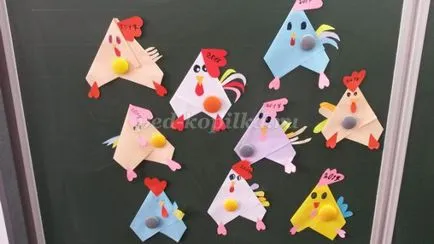 Hogyan készítsünk origami papír kakast