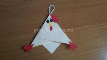 Hogyan készítsünk origami papír kakast