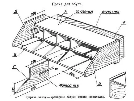 Cum sa faci un pantof raft de lemn (desen)