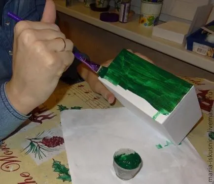 Hogyan készítsünk egy utánzata malachit karton - Fair Masters - kézzel készített, kézzel készített