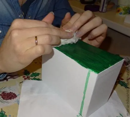 Cum de a face o imitație de malachit pe carton - Masters Fair - manual, lucrate manual