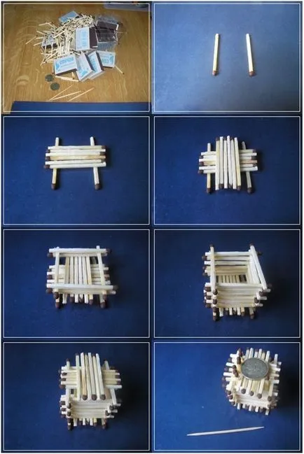 Cum de a face o casă de chibrituri, fotografii, instrucțiuni detaliate