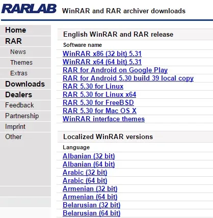 Cum de a descărca și instala WinRAR pe Windows 10