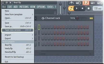 Cum de a salva proiectul în studio fl (flp) - ateliere - pentru muzicieni