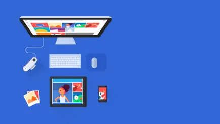Hogyan lehet feltölteni a fényképeket az asztalra a Google Fotók